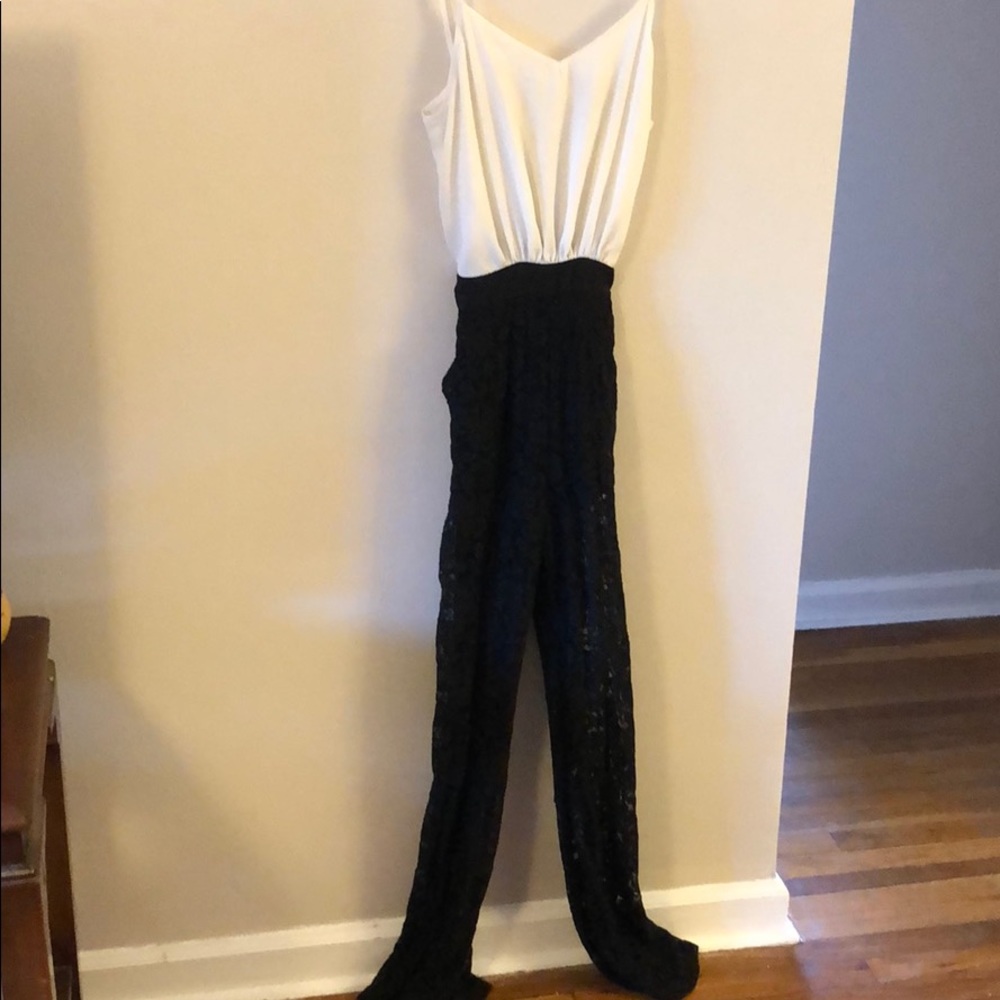 Black and white jumpsuit